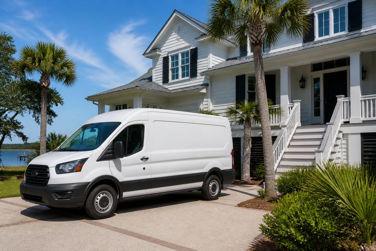 Worthington Garage Door Repair service van in a Worthington driveway